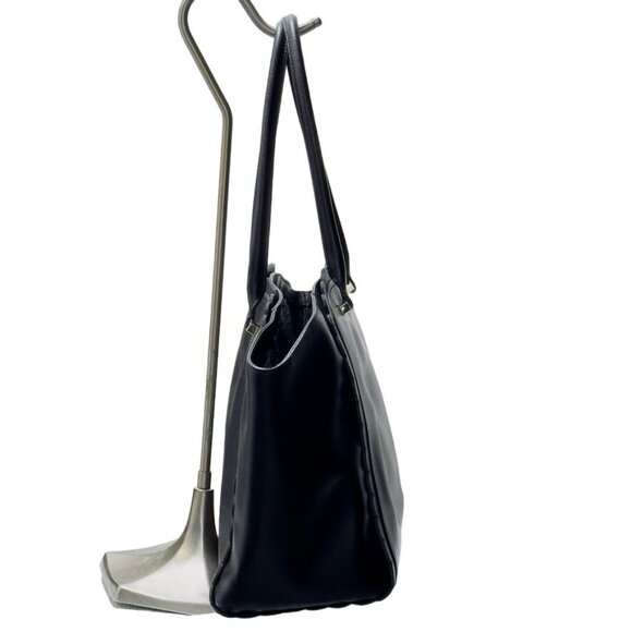 KATE SPADE New York Women's Black Leather Tote Bag Scalloped Straps - Picture 5 of 14